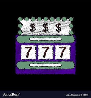 Flat shading style icon jackpot machine casino vector image