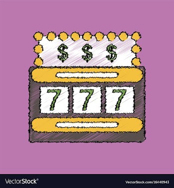 Flat shading style icon jackpot machine casino vector image