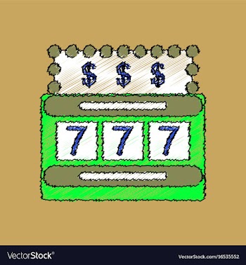 Flat shading style icon jackpot machine casino vector image