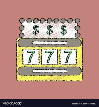 Flat shading style icon jackpot machine casino vector image