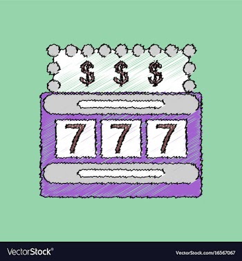 Flat shading style icon jackpot machine casino vector image