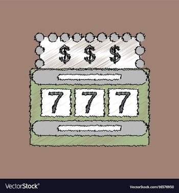 Flat shading style icon jackpot machine casino vector image
