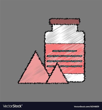 Flat shading style icon jar and pyramids vector image