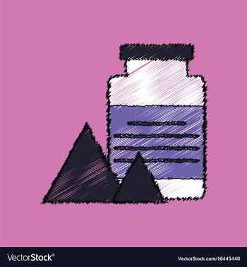Flat shading style icon jar and pyramids vector image