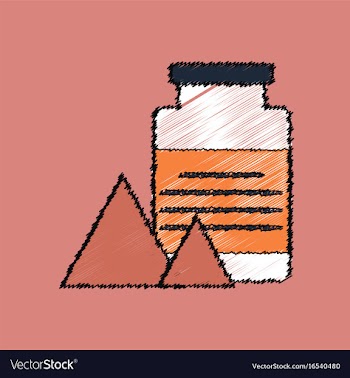 Flat shading style icon jar and pyramids vector image