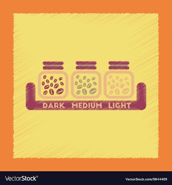 Flat shading style icon jar of coffee beans vector image