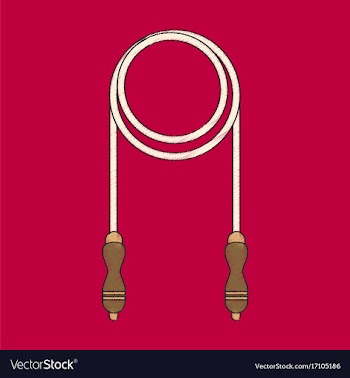 Flat shading style icon jump rope vector image