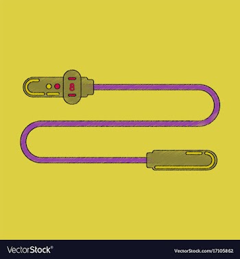 Flat shading style icon jump rope vector image