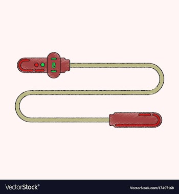 Flat shading style icon jump rope vector image