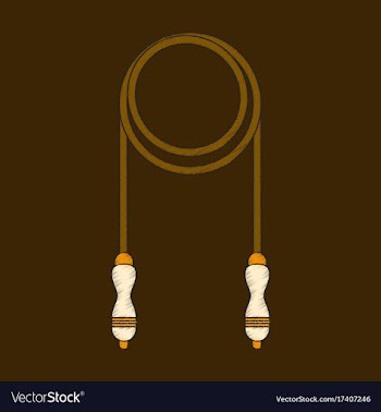 Flat shading style icon jump rope vector image