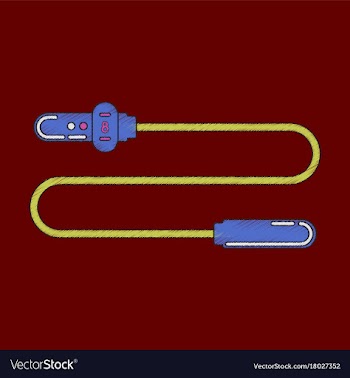 Flat shading style icon jump rope vector image