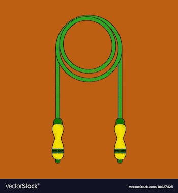 Flat shading style icon jump rope vector image