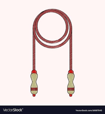 Flat shading style icon jump rope vector image