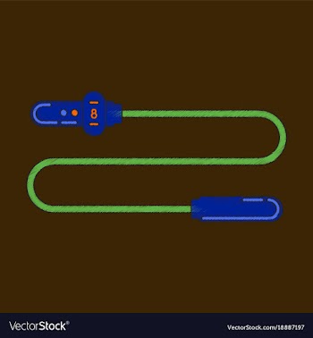 Flat shading style icon jump rope vector image