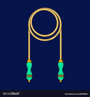 Flat shading style icon jump rope vector image