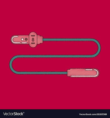 Flat shading style icon jump rope vector image