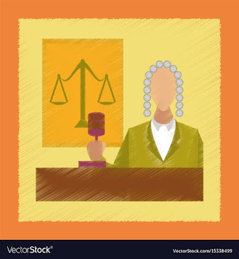 Flat shading style icon jurisdiction judge vector image