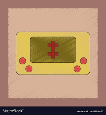 Flat shading style icon kid toy console vector image