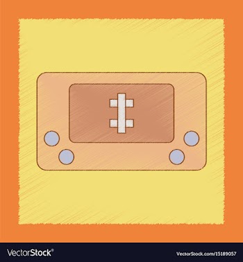 Flat shading style icon kid toy console vector image