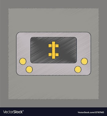 Flat shading style icon kid toy console vector image