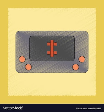 Flat shading style icon Kid toy console vector image