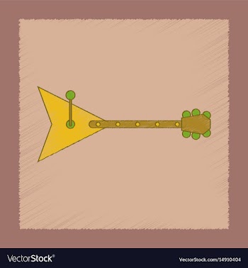 Flat shading style icon kids balalaika vector image