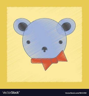 Flat shading style icon Kids bear vector image