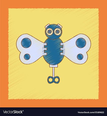 Flat shading style icon kids butterfly vector image