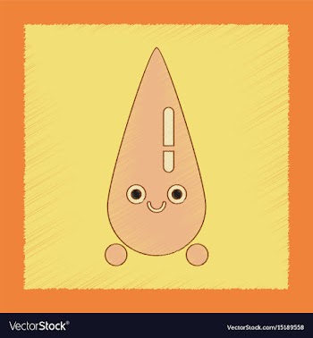 Flat shading style icon kids drop vector image