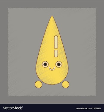 Flat shading style icon kids drop vector image