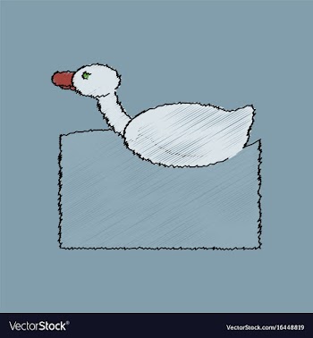 Flat shading style icon kids duck automatic vector image