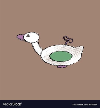 Flat shading style icon kids duck automatic vector image