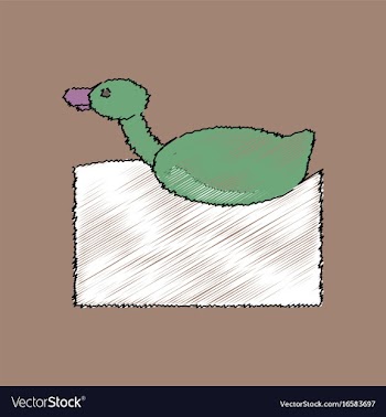 Flat shading style icon kids duck automatic vector image