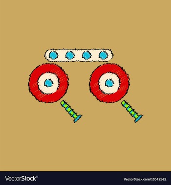 Flat shading style icon kids metal constructor vector image