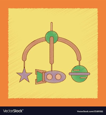 Flat shading style icon kids mobility vector image
