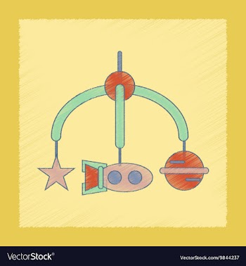 Flat shading style icon Kids mobility vector image