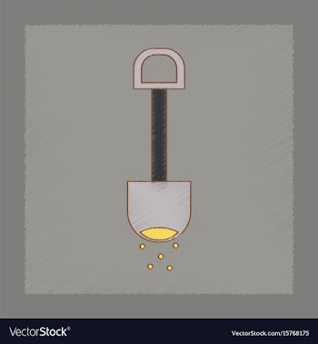 Flat shading style icon kids shovel sand vector image