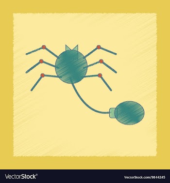 Flat shading style icon Kids spider vector image