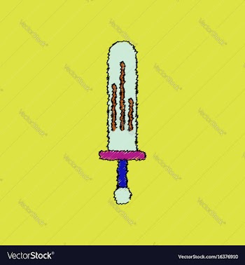 Flat shading style icon kids sword vector image
