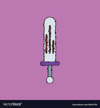 Flat shading style icon kids sword vector image