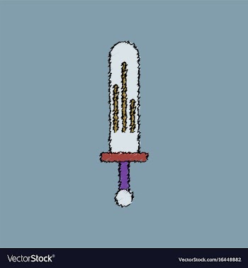 Flat shading style icon kids sword vector image