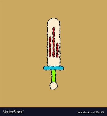 Flat shading style icon kids sword vector image