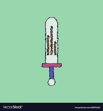 Flat shading style icon kids sword vector image