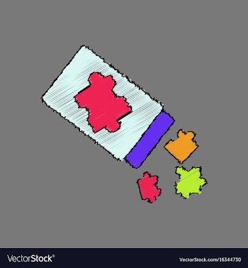 Flat shading style icon kids toy constructor vector image