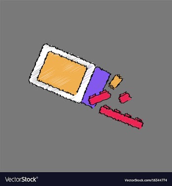 Flat shading style icon kids toy constructor vector image