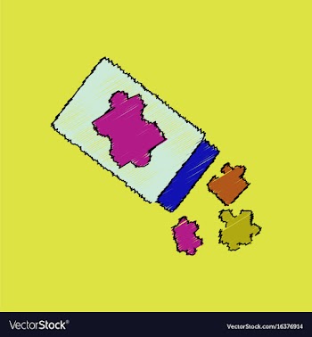 Flat shading style icon kids toy constructor vector image
