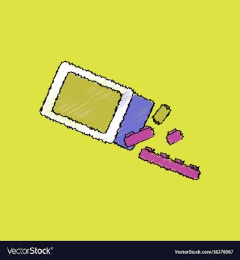Flat shading style icon kids toy constructor vector image