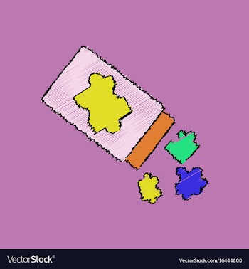 Flat shading style icon kids toy constructor vector image