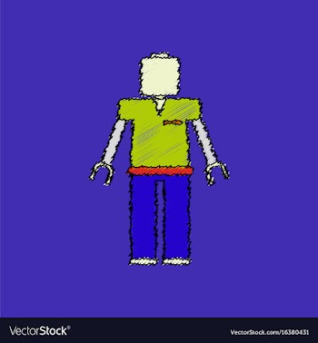 Flat shading style icon kids toy robot vector image