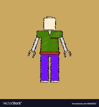Flat shading style icon kids toy robot vector image
